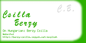 csilla berzy business card